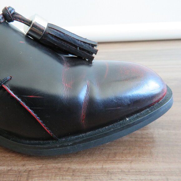JEFFREY CAMPBELL Lawford Finch Leather Tassel Loafer Slip On Shoes EU 36 US 5.5 - Picture 12 of 15